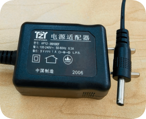 *Brand NEW* Compatible TZY Power Adapter Model AP12-090100CF 9V 1A Output 3.5mm Round Plug Suitable for Feie F